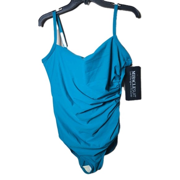Miraclesuit Other - Miraclesuit NWT Maldives Blue Underwire Women's One Piece Swimsuit Size 16 t15